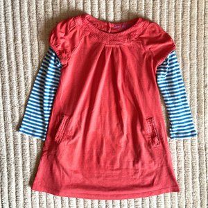 Mini Boden pocket cotton-blend jersey swing dress, Girls size 4-5 (XS), VGUC